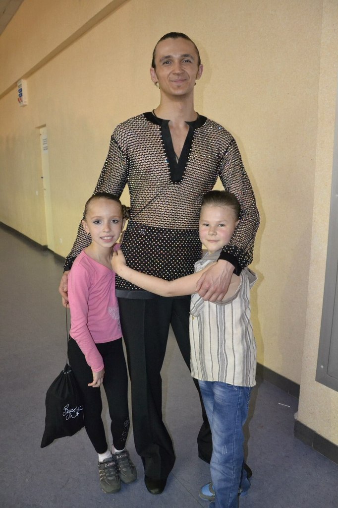 A picture of me, my coach - Dmitry and my partner - Masha Markina